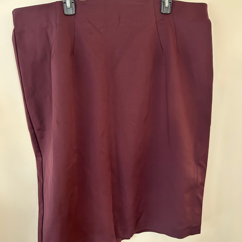 Lane Bryant Burgundy Pencil Skirt